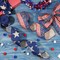 2 Rolls 20 Yard Patriotic Day Ribbon 4th of July Wreath Ribbon Stars and Stripes Vintage Wired Bow Red White Blue American Flag Wreath